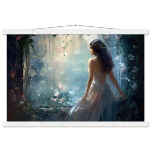 Secret Garden Art Print with Hanger - 40x60 cm / 16x24″, White wall hanger