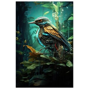 Robotic Bird - Nature - Metal Print - 40x60 cm / 16x24″