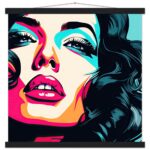 Pop Art Chic Girl Art Print with Hanger
