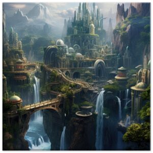Elven Kingdom Canvas Print - 30x30 cm / 12x12″, Slim