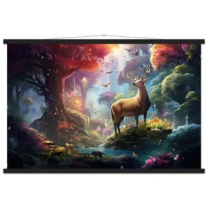 Incredible World - Art Print with Hanger - 60x90 cm / 24x36″, Black wall hanger