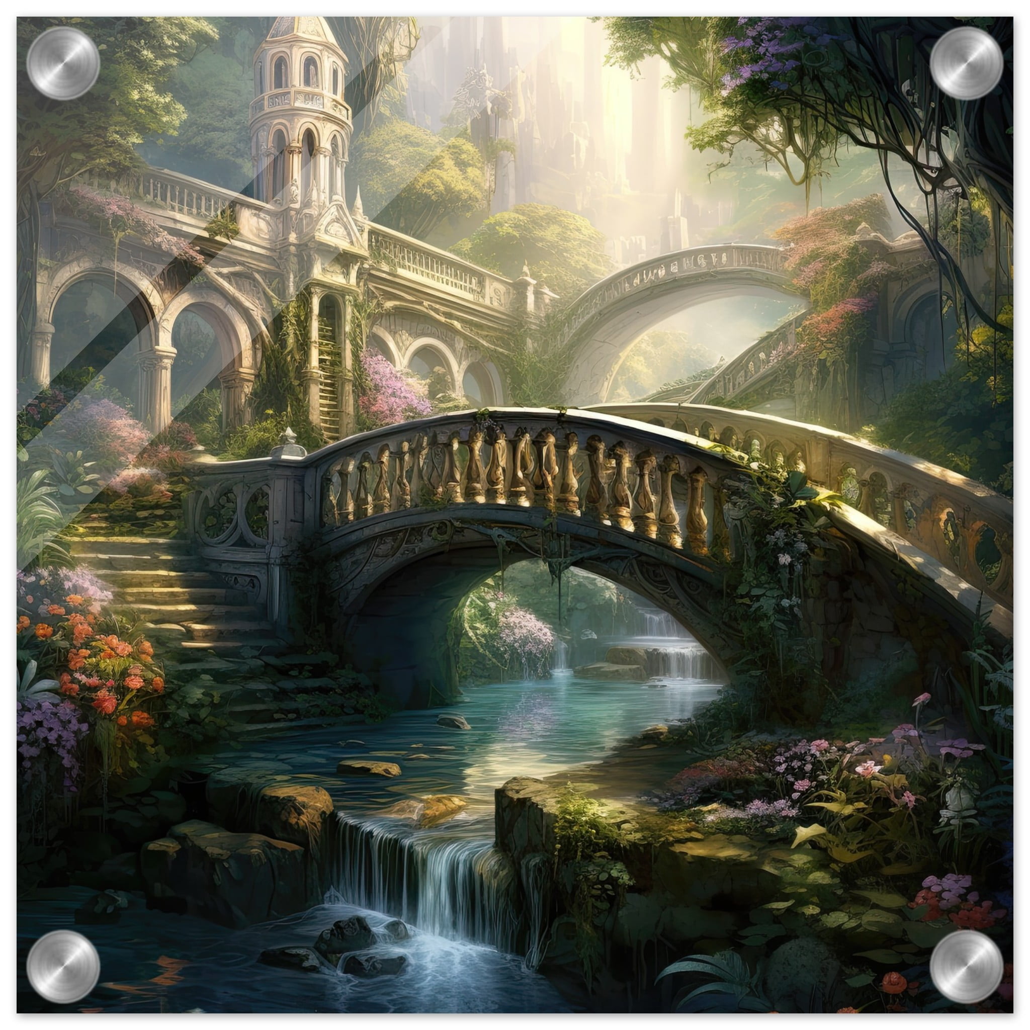 Bridge to the Kingdom of Paradise Acrylic Print – 30×30 cm / 12×12″