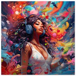 Music in Color Art Poster - 40x40 cm / 16x16″
