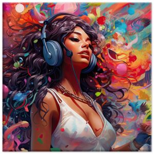 Music in Color Art Canvas Print - 30x30 cm / 12x12″, Thick