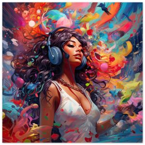Music in Color Art Poster - 25x25 cm / 10x10″