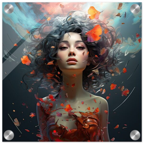 Digital Art - Girl Beautiful Abstract - Acrylic Print - 30x30 cm / 12x12″