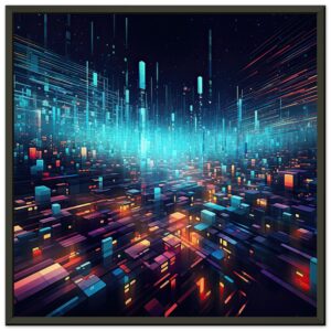 High Speed Data Abstract Framed Print