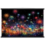 Fireworks and Flowers of Light and Color - Art Print with Hanger