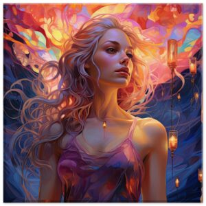 Lovely Lanterns and Colors Canvas Print - 30x30 cm / 12x12″, Thick