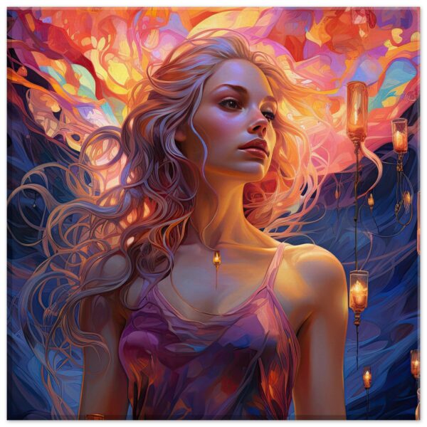 Lovely Lanterns and Colors Canvas Print - 30x30 cm / 12x12″, Thick