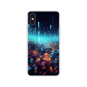 High Speed Data Abstract Phone Case - Flexi case, Apple - iPhone X