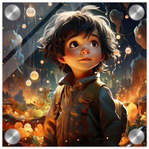 Enchanted World - Boy Adventurer - Acrylic Print - 20x20 cm / 8x8″