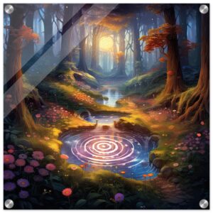 Mesmerizing Forest Whirlpool Acrylic Print - 50x50 cm / 20x20″