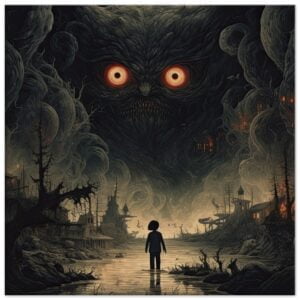 The Watcher Canvas Art Print - 60x60 cm / 24x24″, Thick