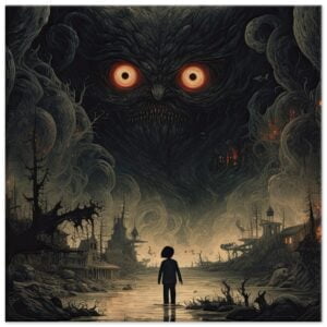 The Watcher Canvas Art Print - 40x40 cm / 16x16″, Thick
