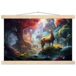 Incredible World - Art Print with Hanger - 30x45 cm / 12x18″, Natural wood wall hanger