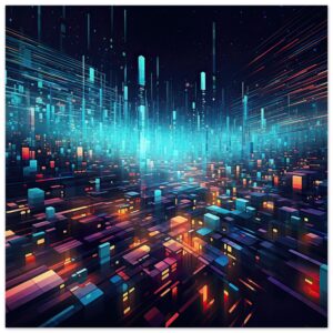 High Speed Data Art Poster - 70x70 cm / 28x28″
