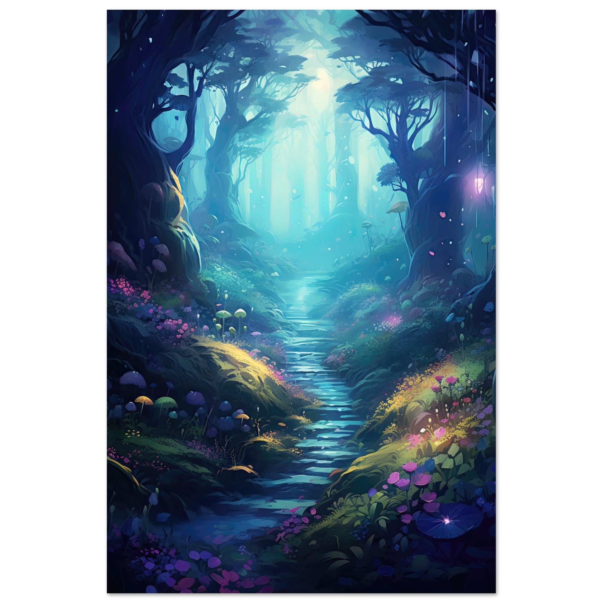 Path Through the Magic Forest Art Poster – 30×45 cm / 12×18″