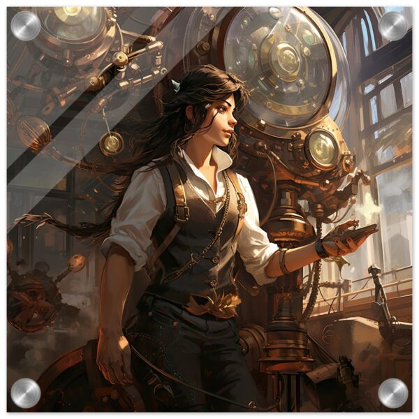 Steampunk Princess Art Acrylic Print - 30x30 cm / 12x12″