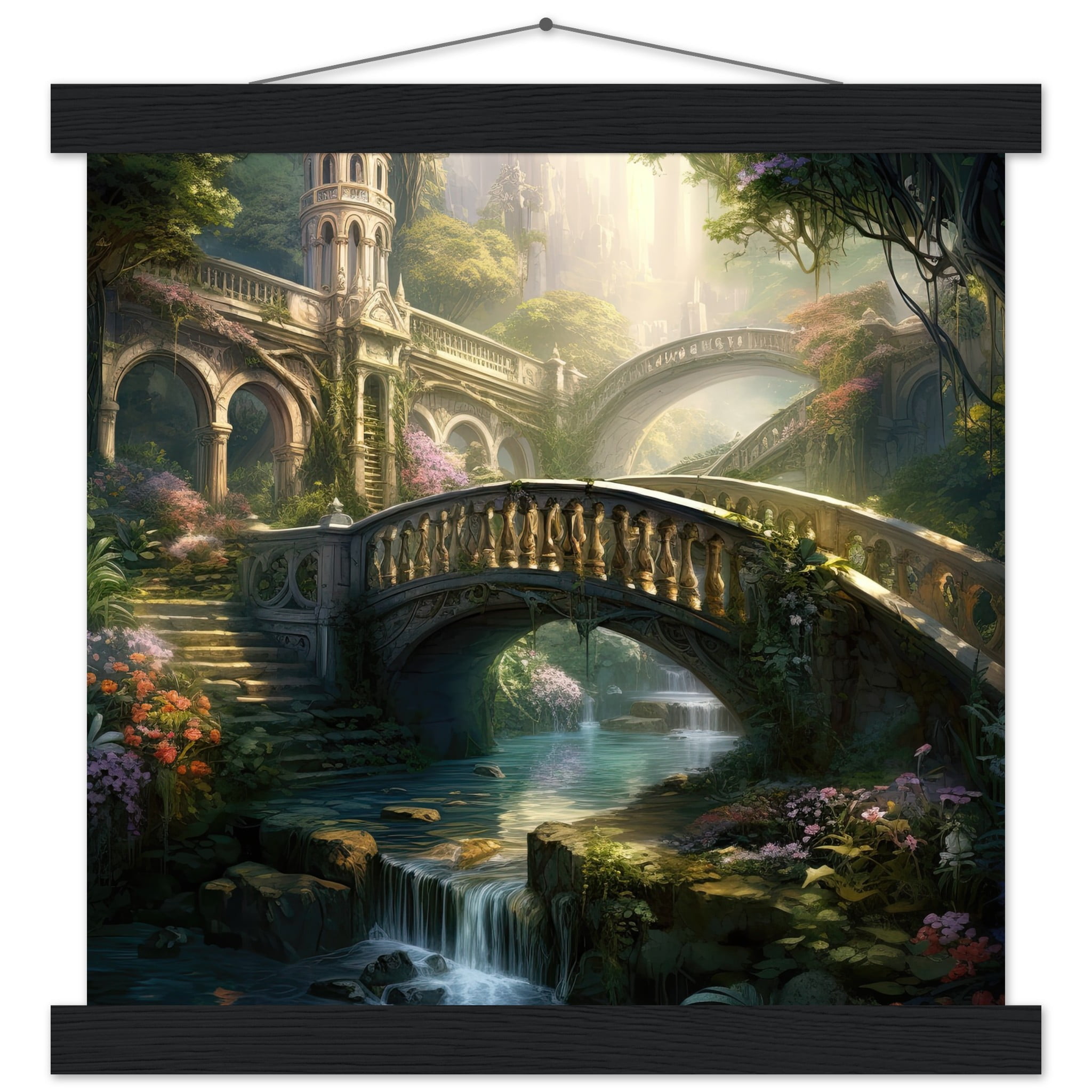 Bridge to the Kingdom of Paradise Art Print with Hanger