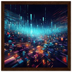 High Speed Data Abstract Framed Print