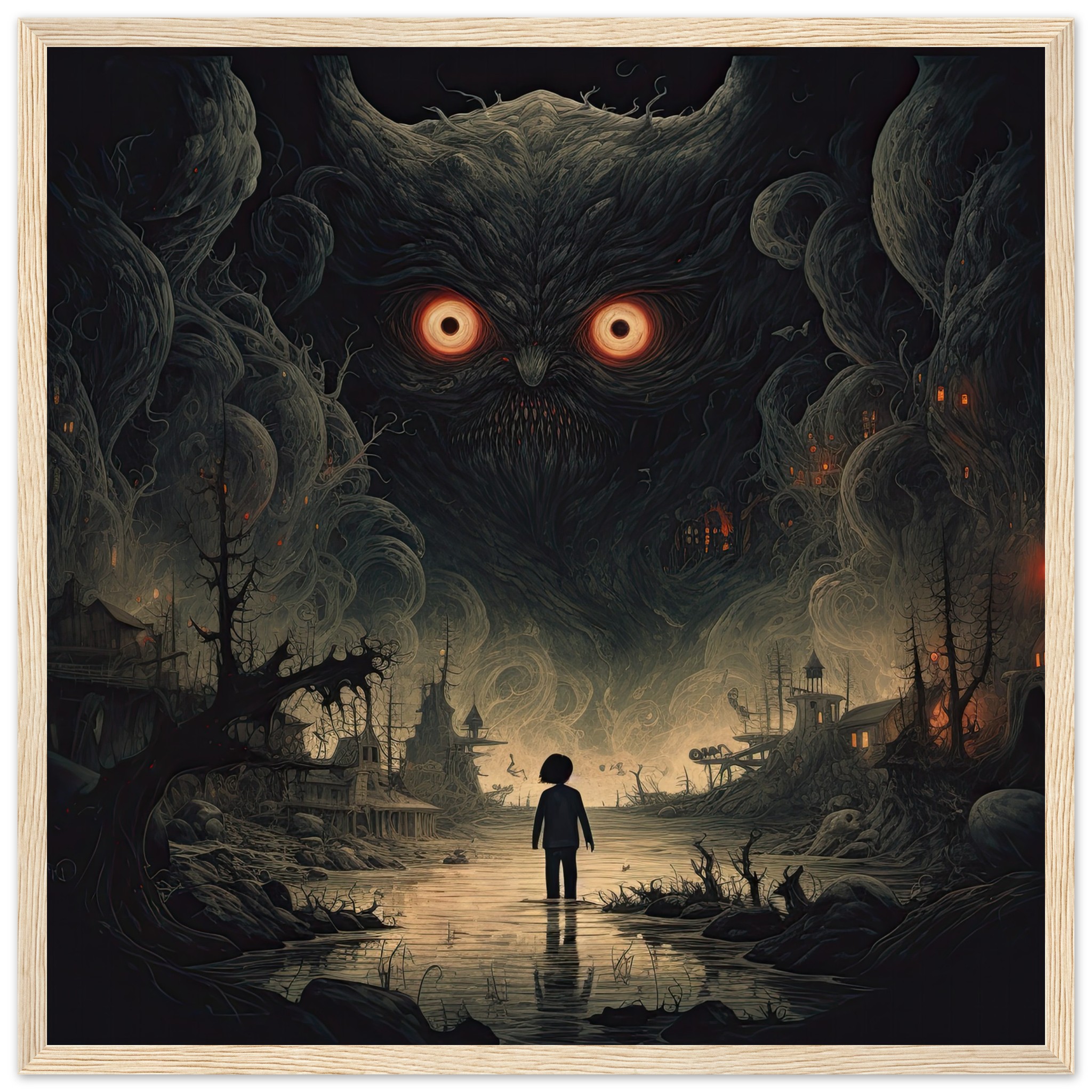 The Watcher Fantasy Monster Framed Print