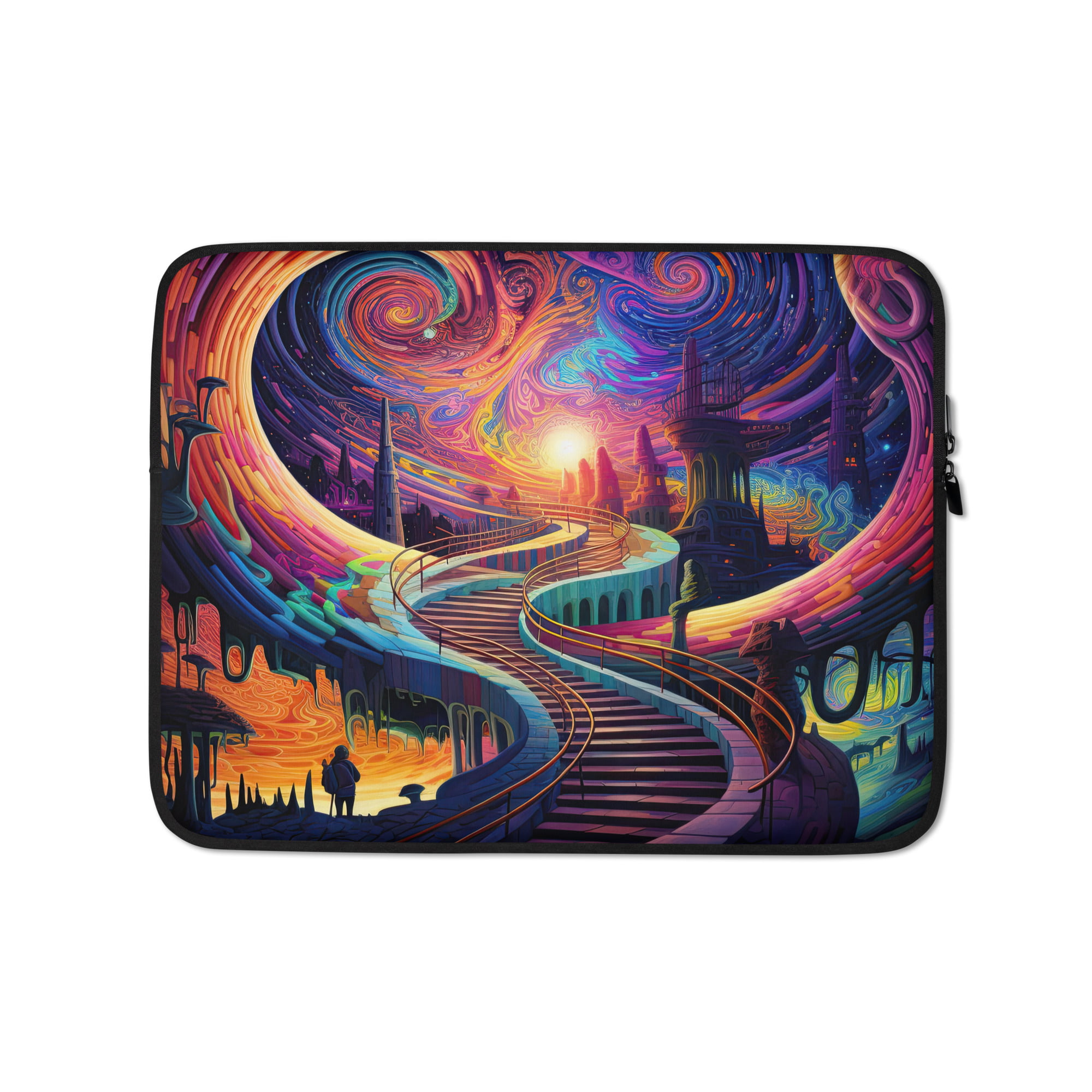 Trippy Colorful Adventure Laptop Sleeve – 13 in