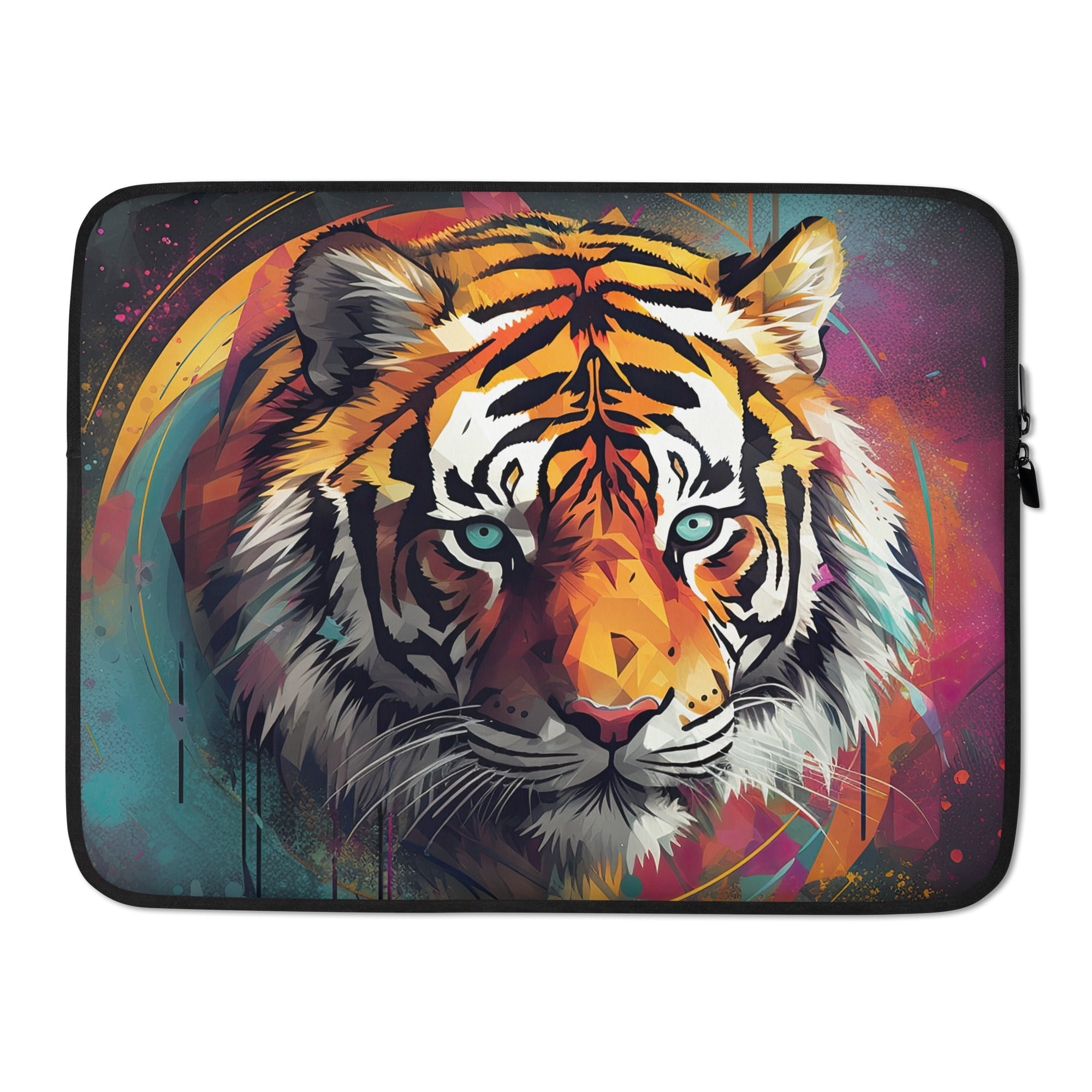 Abstract Tiger Colorful Laptop Sleeve - 15 in