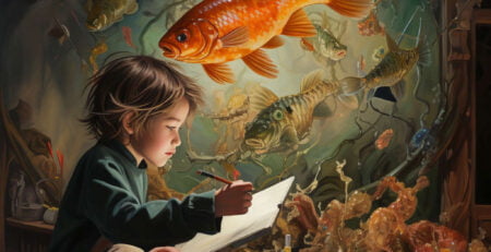 Oil Painting Style Artwork - Little boy - World of Art
