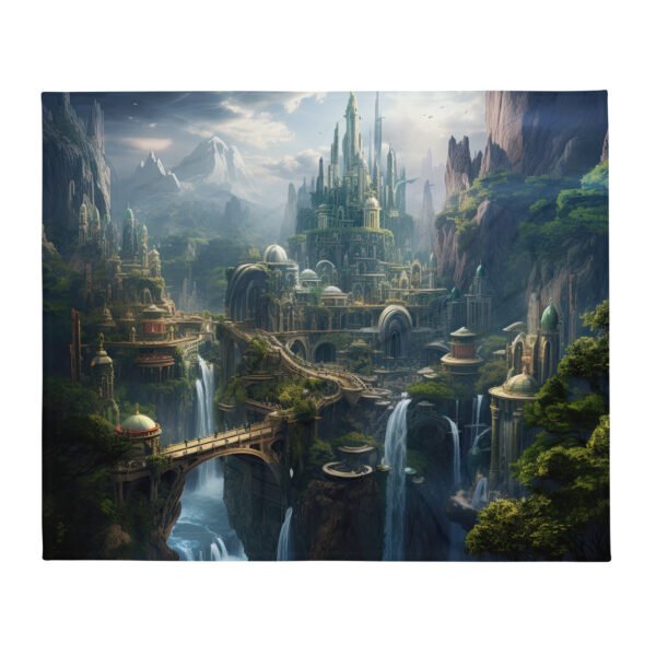 Elven Kingdom Fantasy Throw Blanket - 50×60