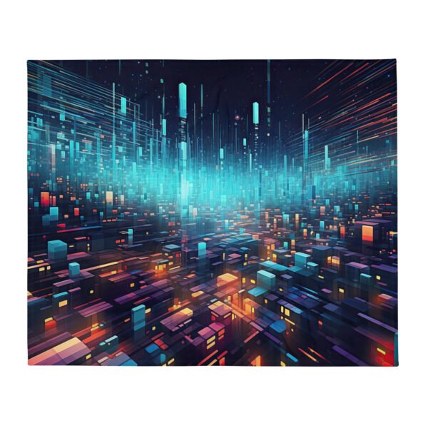 High Speed Data Abstract Throw Blanket - 50×60