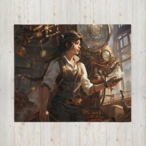Steampunk Princess Art Throw Blanket - 50×60