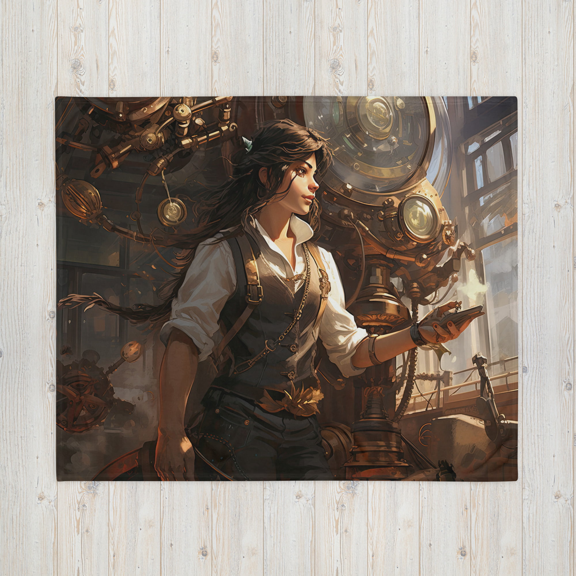 Steampunk Princess Art Throw Blanket - 50×60