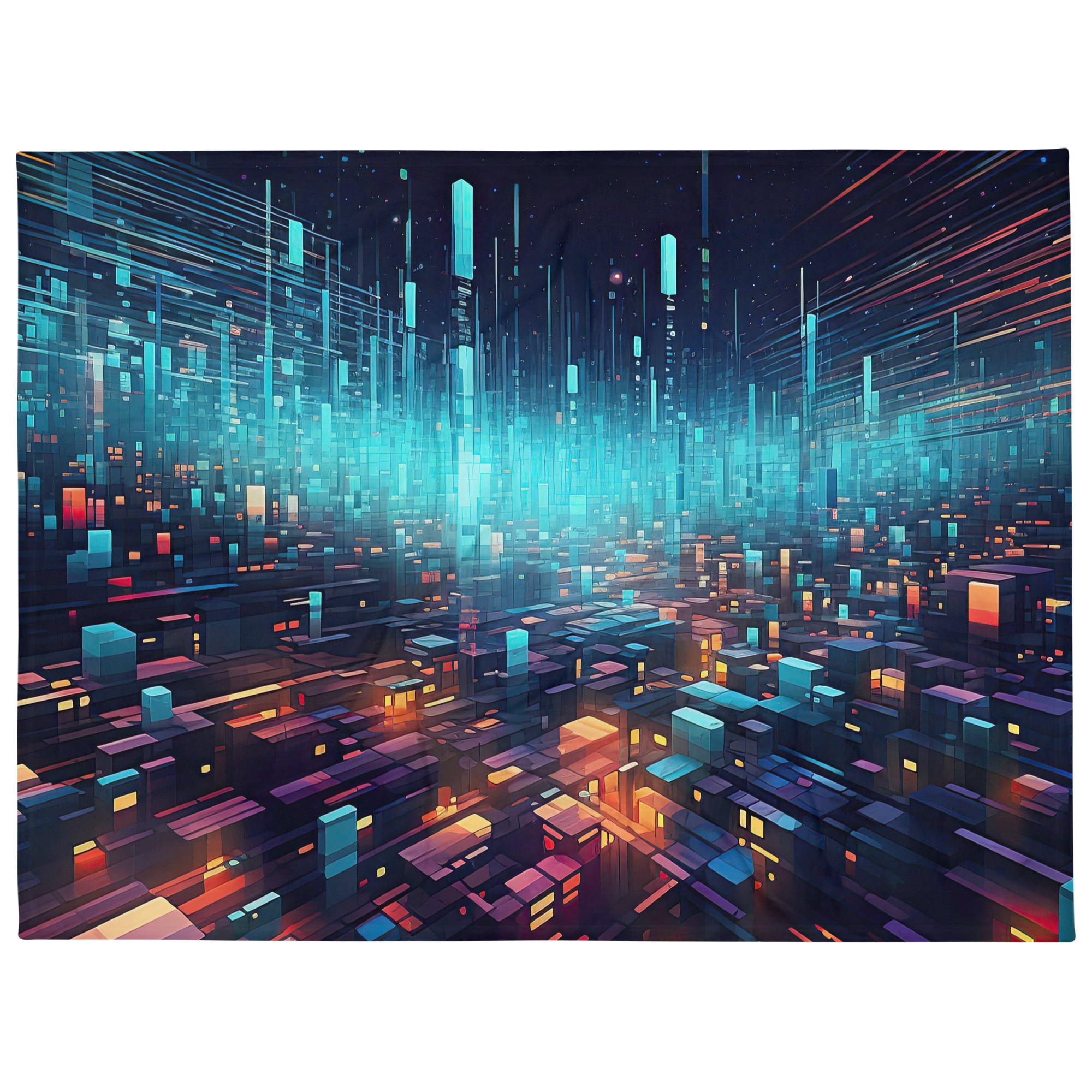 High Speed Data Abstract Throw Blanket - 60×80