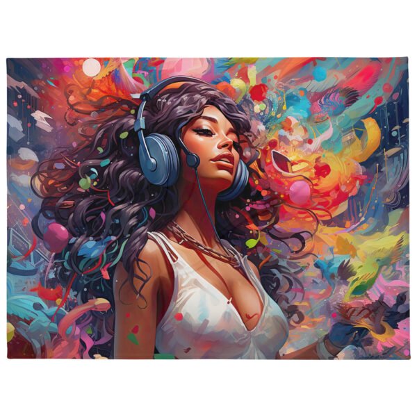 Music In Color Art Throw Blanket - 60×80