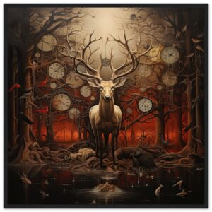 Forest Spirit God of Time Framed Print