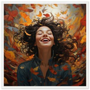 Pure Happiness Joyful Girl Framed Print