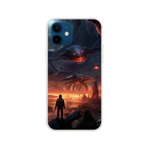 There Be Monsters Sci-fi Phone Case - Flexi case, Apple - iPhone 12