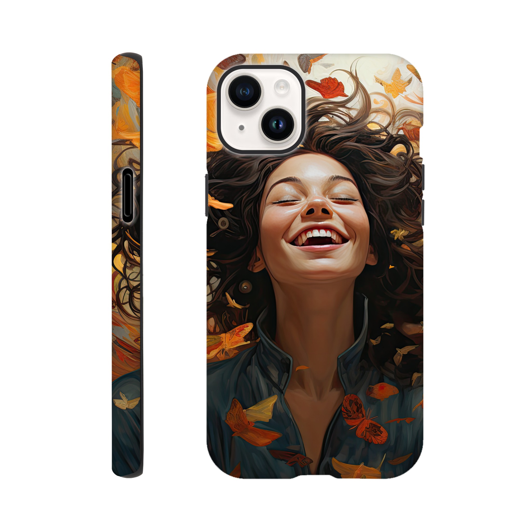 Pure Happiness Joyful Girl Phone Case – Tough case, Apple – iPhone 14 Plus
