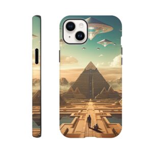 Sci-Fi Futuristic Egypt Phone Case - Tough case, Apple - iPhone 14 Plus
