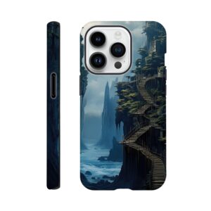 Cliffside Kingdom Landscape Phone Case - Tough case, Apple - iPhone 14 Pro