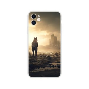 Lone Wolf Post-Apocalyptic World Phone Case - Flexi case, Apple - iPhone 11