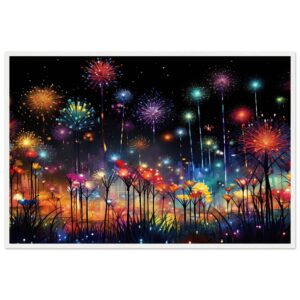 Fireworks and Flowers of Light and Color Framed Print