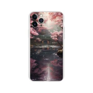 Secret Cherry Blossom Temple Phone Case - Flexi case, Apple - iPhone 11 Pro