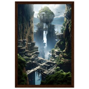 Sci-Fi Concept World Framed Print