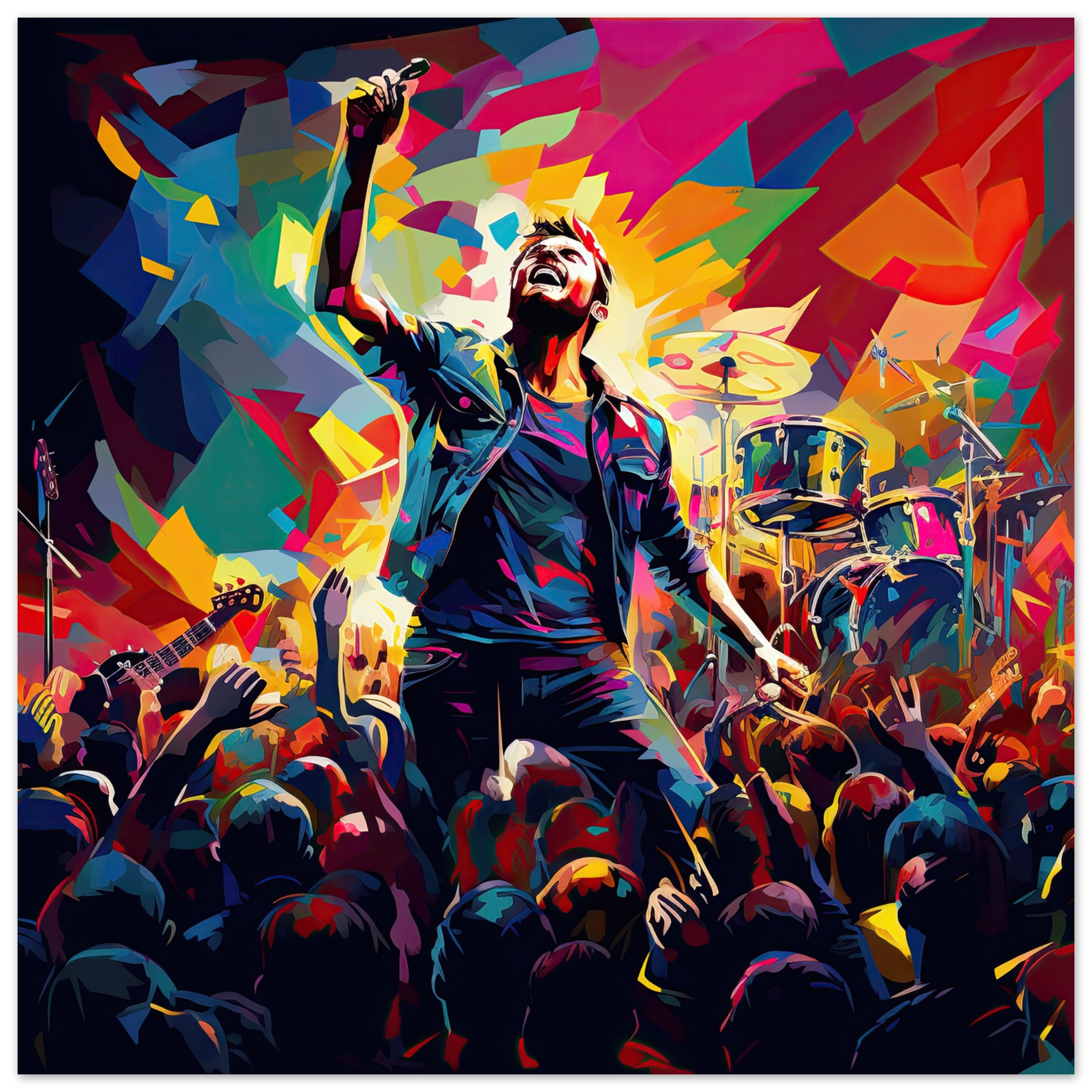 Concert in Color – Pop Art Poster – 35×35 cm / 14×14″