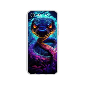 Psychedelic Snake Ultraviolet Colors Phone Case - Flexi case, Apple - iPhone SE