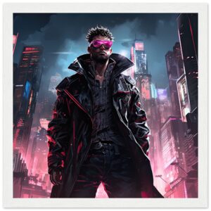 Cool Cyberpunk Dude Framed Print