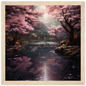 Secret Cherry Blossom Temple Framed Print
