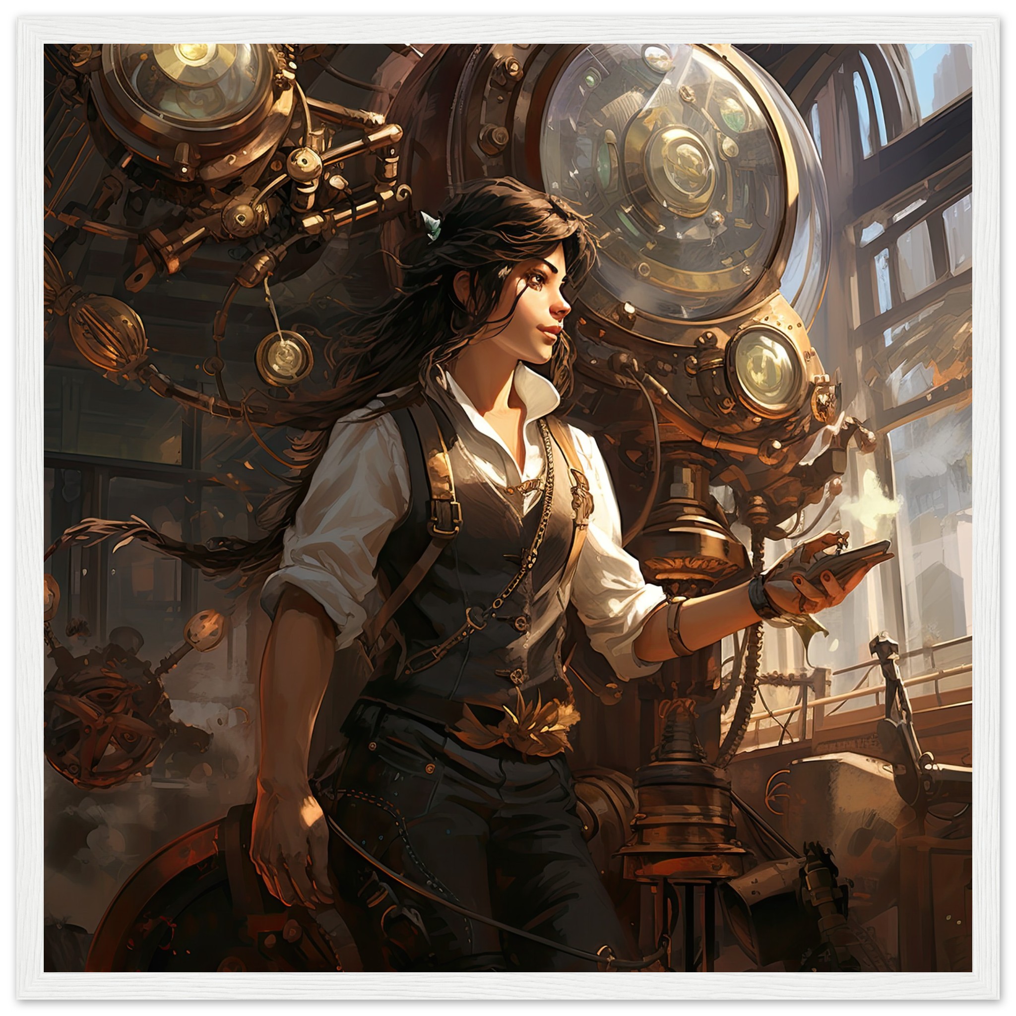 Steampunk Princess Fantasy Framed Print